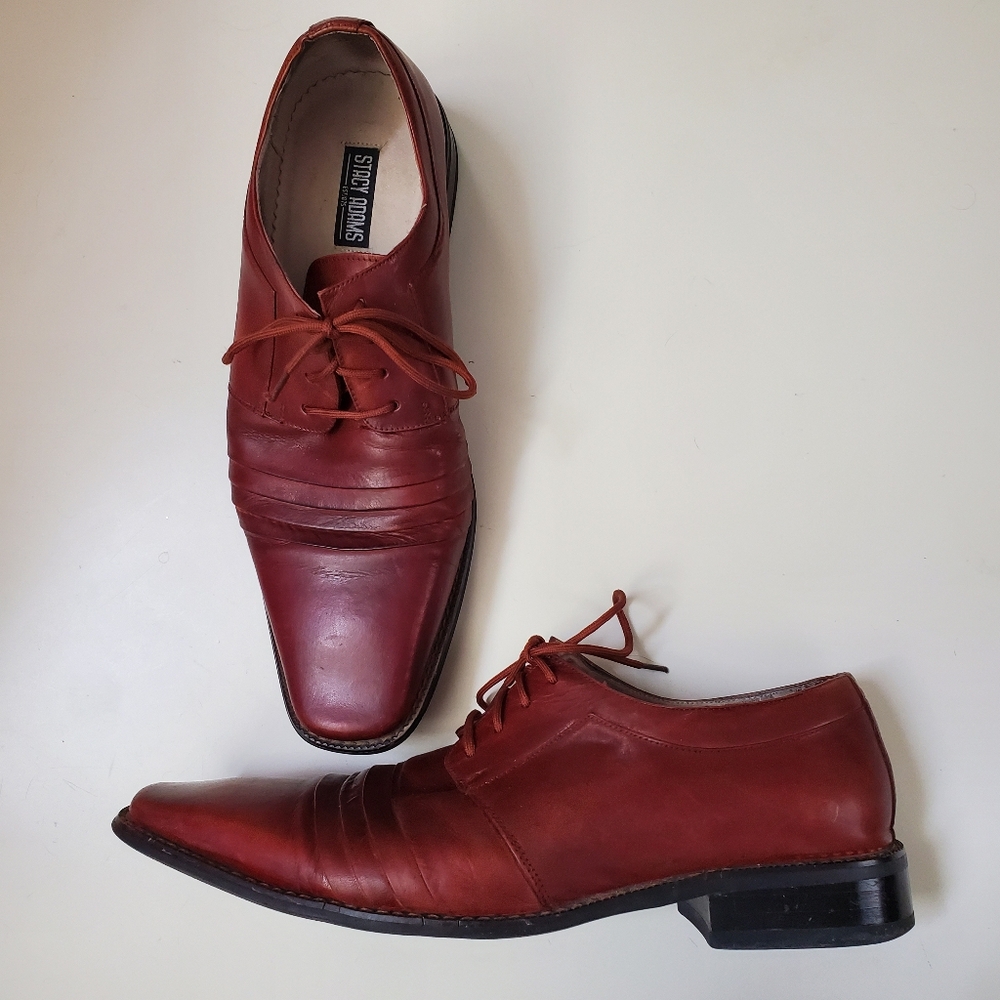 Stacy Adam's reddish brown leather dress shoes